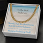 Cuban Chain Necklace with Happy Birthday Dad Card