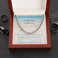 Cuban Chain Necklace with Happy Birthday Dad Card