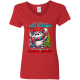 I Want To Be A Nice Person Women's 100% Cotton V-Neck T-Shirt
