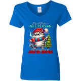I Want To Be A Nice Person Women's 100% Cotton V-Neck T-Shirt