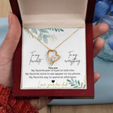 To My Favorite, To My Everything Heart Forever Love Necklace