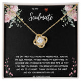 To My Soulmate Love Knot Necklace