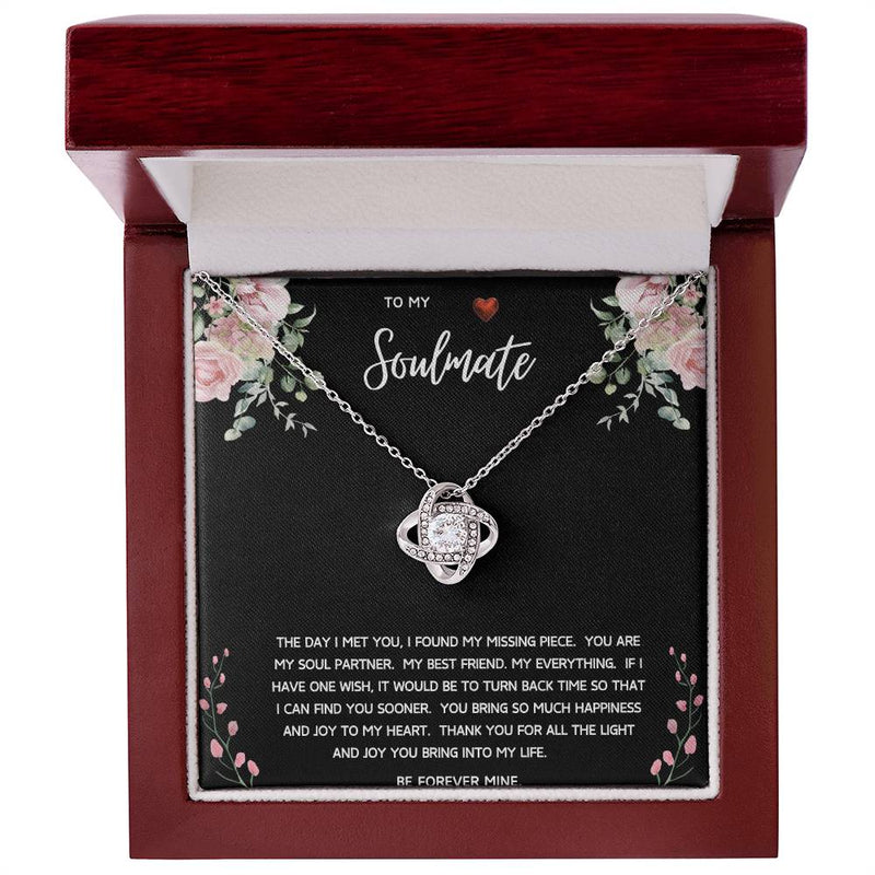 To My Soulmate Love Knot Necklace